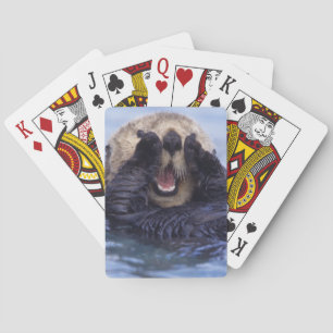 Schattige zeeotter Alaska, VS Pokerkaarten
