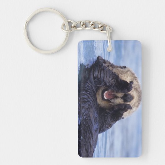 Schattige zeeotter | Alaska, VS Sleutelhanger (Voorkant)
