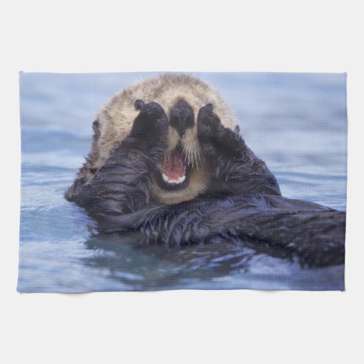 Schattige Zeeotter | Alaska, VS Theedoek (Horizontaal)