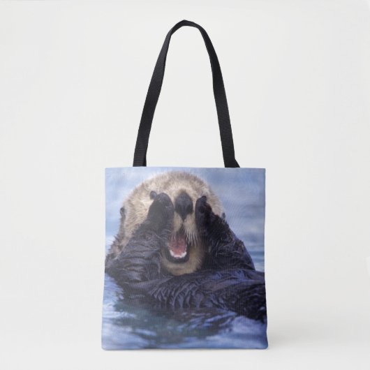 Schattige zeeotter | Alaska, VS Tote Bag (Voorkant)