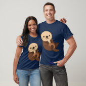 Schattige Zeeotter met Schelp T-shirt (Unisex)