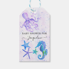 Schattige Zeepaardje Octopus Starfish Beach Baby s Cadeaulabel