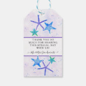 Schattige Zeepaardje Octopus Starfish Beach Baby s Cadeaulabel (Achterkant)