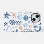 Schattige zeeschelp zeester iPhone 15 case (Achterkant horizontaal)
