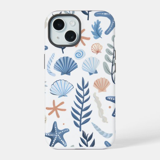 Schattige zeeschelp zeester iPhone 15 case (Achterkant)