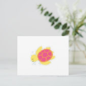 Schattige zeeschildpad briefkaart (Staand voorkant)