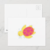 Schattige zeeschildpad briefkaart (Voorkant / Achterkant)