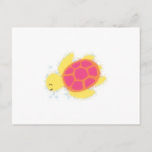 Schattige zeeschildpad briefkaart