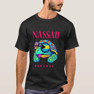 Schattige zeeschildpad met zonnebril Nassau Bahama T-shirt