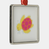 Schattige zeeschildpad metalen ornament (Rechts)