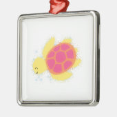 Schattige zeeschildpad metalen ornament (Links)