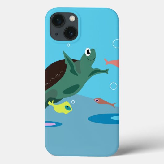 Schattige zeeschildpad onder zee kunst Case-Mate iPhone case (Achterkant)