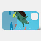 Schattige zeeschildpad onder zee kunst Case-Mate iPhone case (Achterkant (horizontaal))