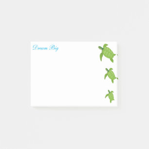 Schattige zeeschildpadden & kalligrafie post-it® notes