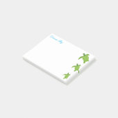 Schattige zeeschildpadden & kalligrafie post-it® notes (Schuin)