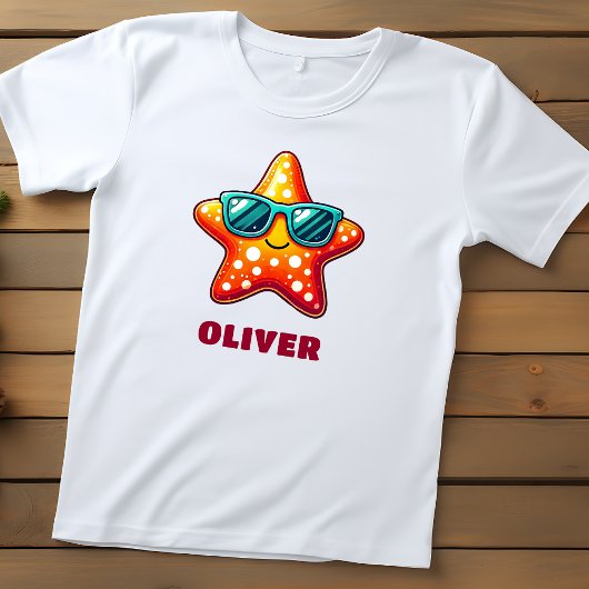 Schattige Zeester met Zonnebril Kinder Shirts