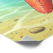 Schattige zeesterren Poster (Hoek)