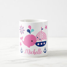 Schattige Zeevaart Roze Walvis, Boot & Anker