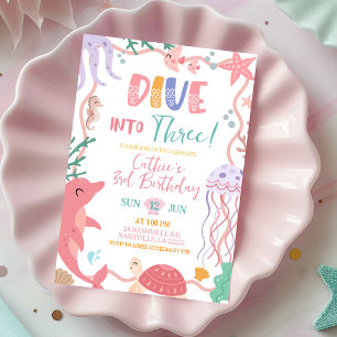 Schattige Zeewezens Duwen Verjaardag In Kaart