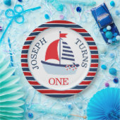 Schattige zeilboot thema papieren bordje (Feest)