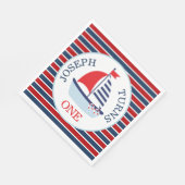 Schattige zeilboot thema servet (Hoek)