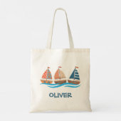 Schattige Zeilboten Tote Bag (Achterkant)