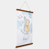 Schattige zeilerbeer baby hangend wandkleed (Gebogen)