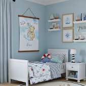 Schattige zeilerbeer baby hangend wandkleed