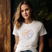 Schattige Zelf Liefde Club Hart Retro T-shirt