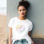 Schattige Zelf Liefde Club Hart Retro T-shirt<br><div class="desc">Schattige Zelf Liefde Club Hart Retro T-shirt</div>