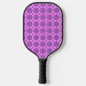 Schattige Zeshoek Paarse Patroon Pickleball Paddle (Achterkant)