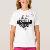 schattige zestienmeisjes Birthday T-shirt (Voorkant)