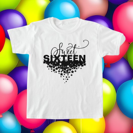 schattige zestienmeisjes Birthday T-shirt