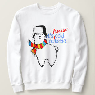 Schattige zijn Freaking Cold Llama Christmas Sweat Trui