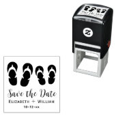 Schattige Zijn & Heren Flip Flops Trouwen Bewaar d Zelfinktende Stempel (In situ)