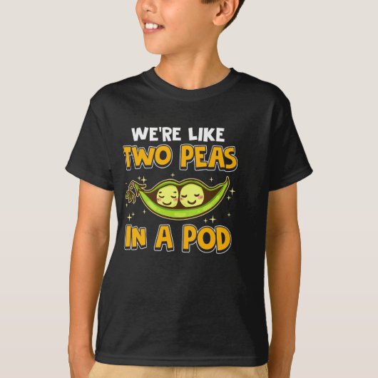 Schattige zijn we als twee erwten in een pod roman t-shirt (Voorkant)