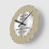 Schattige zilver en goud Jubileum Ronde Klok (Hoek)