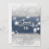 Schattige zilveren jurk met een glittery ombre kaart (Achterkant)