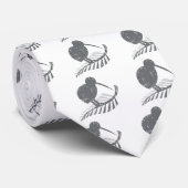 schattige zilveren kiwi-vogel en zilverfern in noo stropdas (Opgerold)