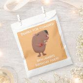 Schattige zingen Capybara gepersonaliseerde verjaa Bedankzakje (Geknipt)