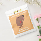 Schattige zingen Capybara gepersonaliseerde verjaa Bedankzakje (Gezegeld)