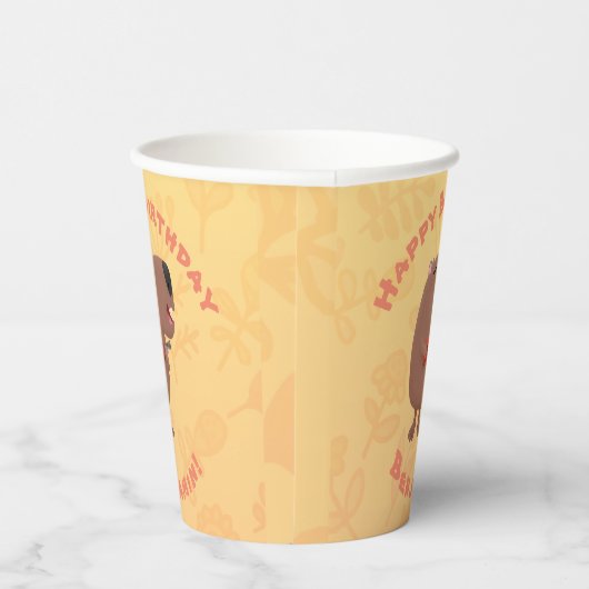 Schattige zingen Capybara gepersonaliseerde verjaa Papieren Bekers (Rechts)