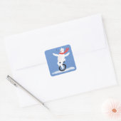 SCHATTIGE Zingend Polar Beer Vakantie Kerst CUSTOM Vierkante Sticker (Envelop)