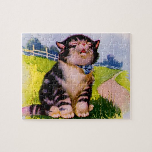 schattige zingkitten uit de jaren dertig legpuzzel (Horizontaal)