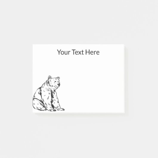 Schattige Zittende Beer Post-it® Notes (Voorkant)