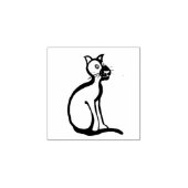 Schattige zittende kat rubberstempel (Afrduk)