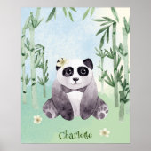Schattige zittende panda poster (Voorkant)