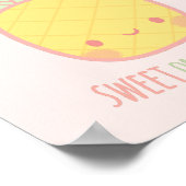 Schattige Zoet op de Binnen Ananas Wanddecoratie Poster (Hoek)