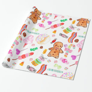 Schattige Zoet Snoep Ice Cream Gingerbread Candyla Cadeaupapier