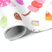 Schattige Zoet Snoep Ice Cream Gingerbread Candyla Cadeaupapier (Rol Hoek)